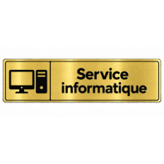 Plaque de porte Service Informatique - Signalétique en PVC