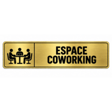 Plaque de porte Espace Coworking - Signalétique en PVC