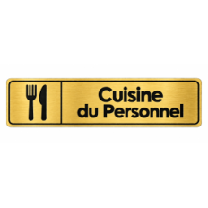 Plaque de porte Cuisine du Personnel - Signalétique en PVC