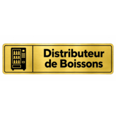 Plaque de porte Distributeur de Boissons - Signalétique en PVC