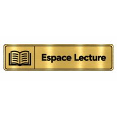 Plaque de porte Espace Lecture - Signalétique en PVC