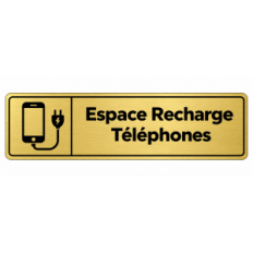 Plaque de porte Espace Recharge Téléphones - Signalétique en PVC