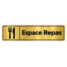 Plaque de porte Espace Repas - Signalétique en PVC