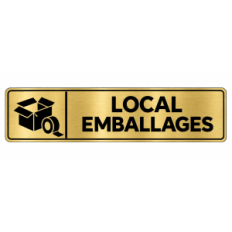 Plaque de porte Local Emballages - Signalétique en PVC