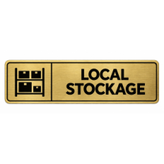 Plaque de porte Local Stockage - Signalétique en PVC