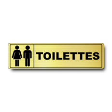 Plaque de porte Toilettes  - Signalétique en PVC