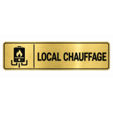 Plaque de porte Local Chauffage - Signalétique en PVC