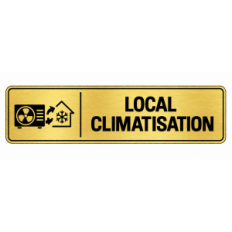 Plaque de porte Local Climatisation - Signalétique en PVC