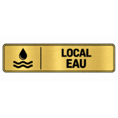Plaque de porte Local Eau - Signalétique en PVC