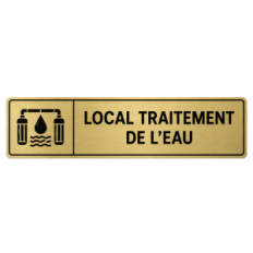 Plaque de porte Local Traitement de l’Eau - Signalétique en PVC