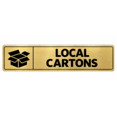 Plaque de porte Local Cartons - Signalétique en PVC