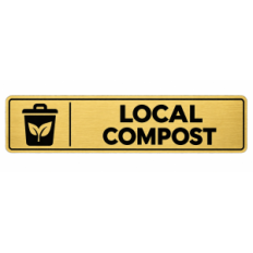 Plaque de porte Local Compost - Signalétique en PVC