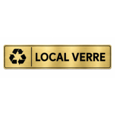 Plaque de porte Local Verre - Signalétique en PVC
