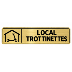 Plaque de porte Local Trottinettes - Signalétique en PVC