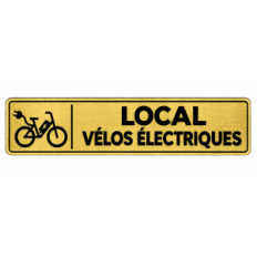 Plaque de porte Local Vélos Électriques - Signalétique en PVC