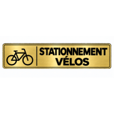 Plaque de porte Stationnement Vélos - Signalétique en PVC