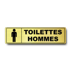 Plaque de porte Toilettes Hommes - Signalétique en PVC