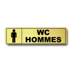 Plaque de porte WC Hommes - Signalétique en PVC
