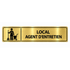 Plaque de porte Local Agent d’Entretien - Signalétique en PVC