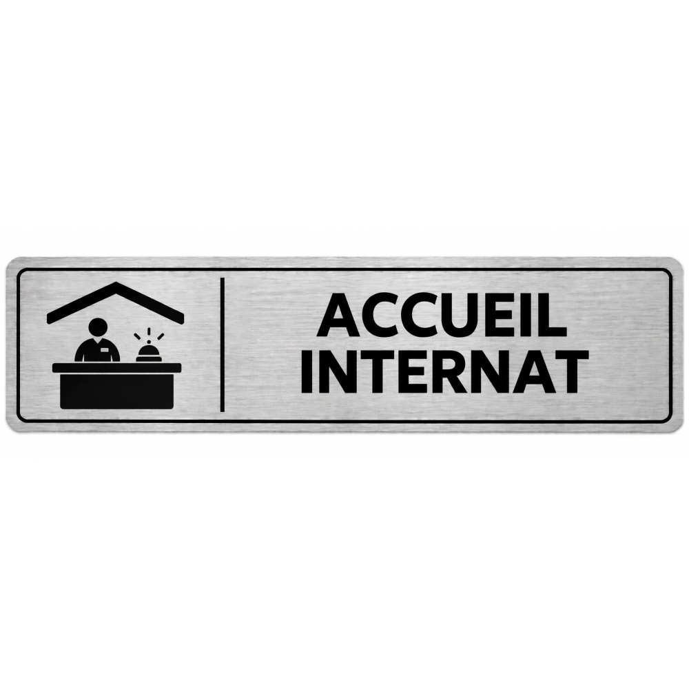 Plaque de porte Accueil Internat - Signalétique Lycée
