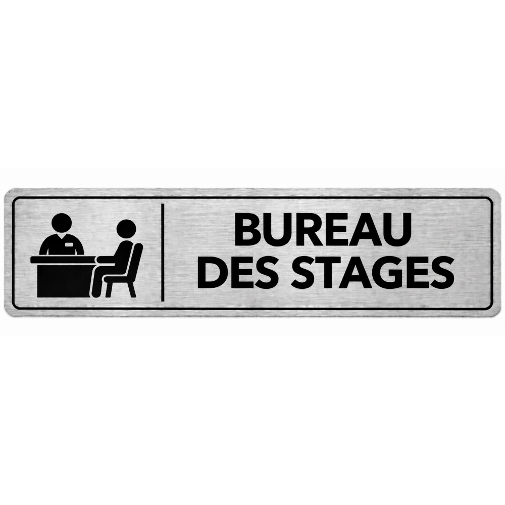 Plaque de porte Bureau des Stages - Signalétique Lycée