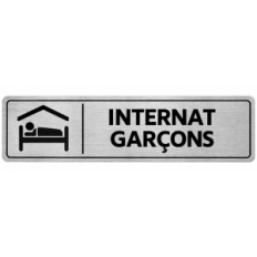 Plaque de porte Internat Garçons - Signalétique Lycée