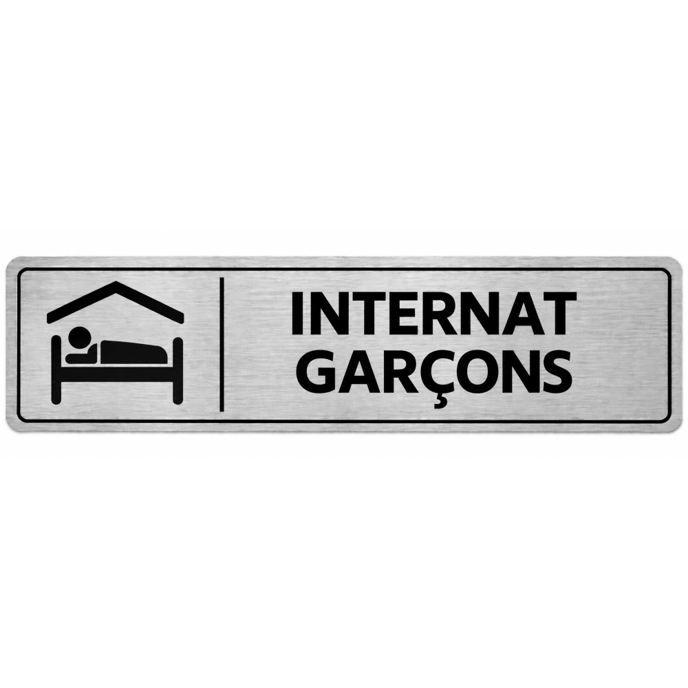 Plaque de porte Internat Garçons - Signalétique Lycée