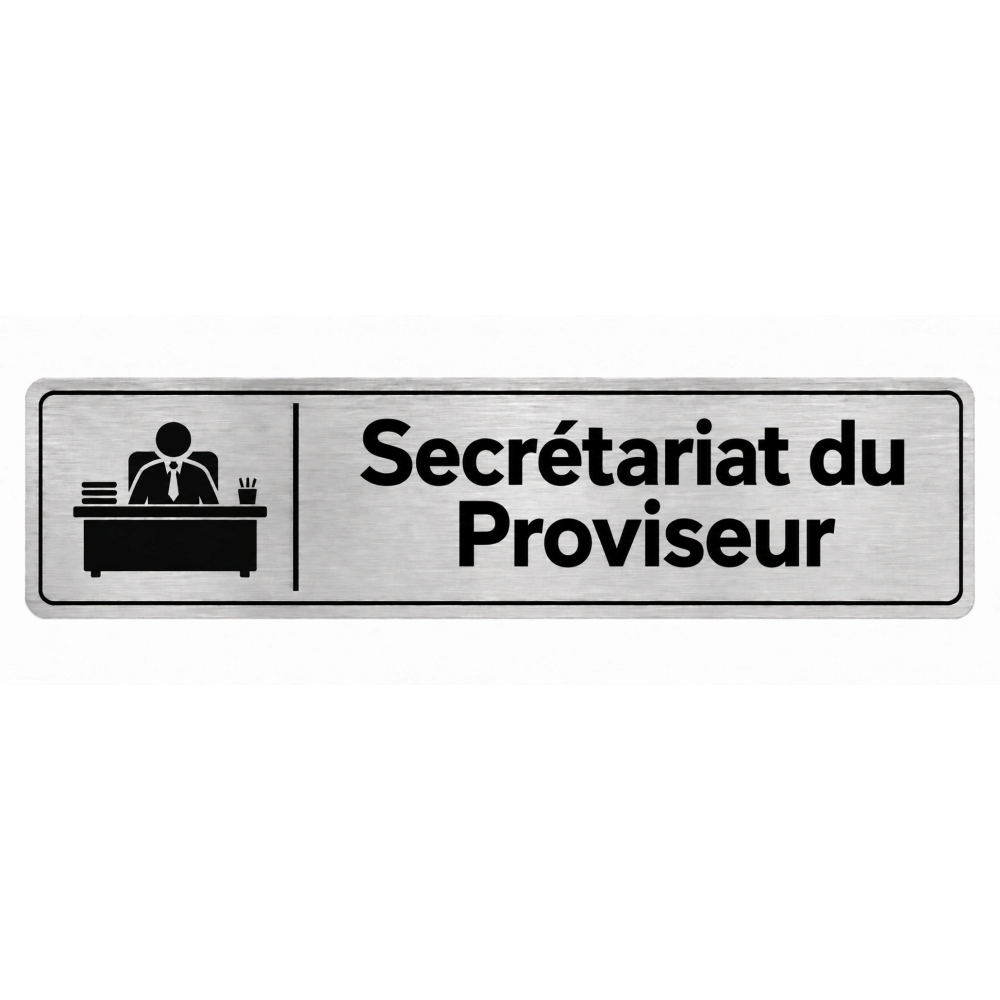 Plaque de porte Secrétariat du Proviseur - Signalétique Lycée