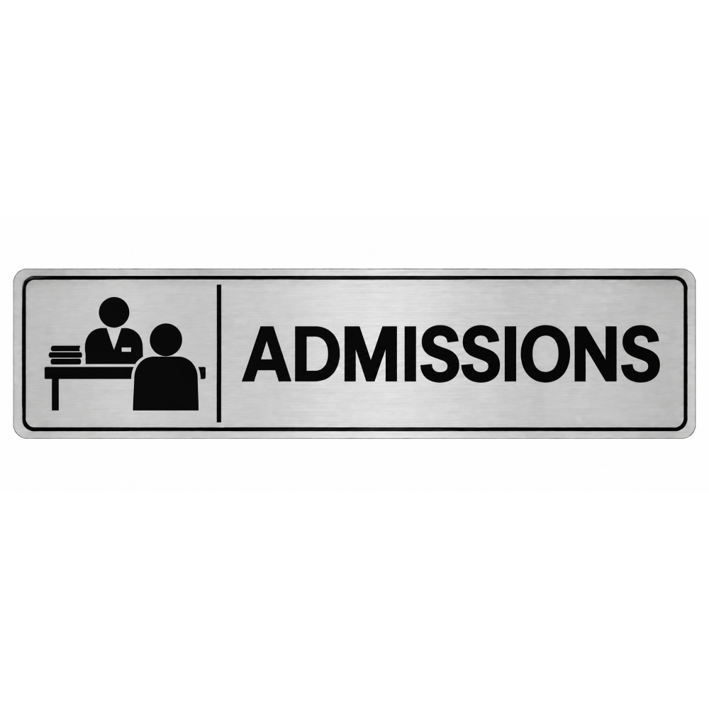 Plaque de porte Admissions - Signalétique Université & Enseignement Supérieur