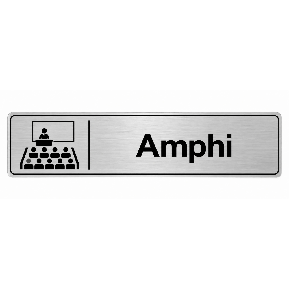 Plaque de porte Amphi - Signalétique Université & Enseignement Supérieur