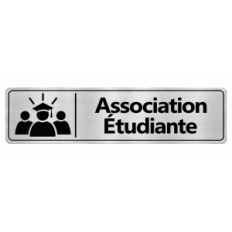 Plaque de porte Association Étudiante - Signalétique Université & Enseignement Supérieur