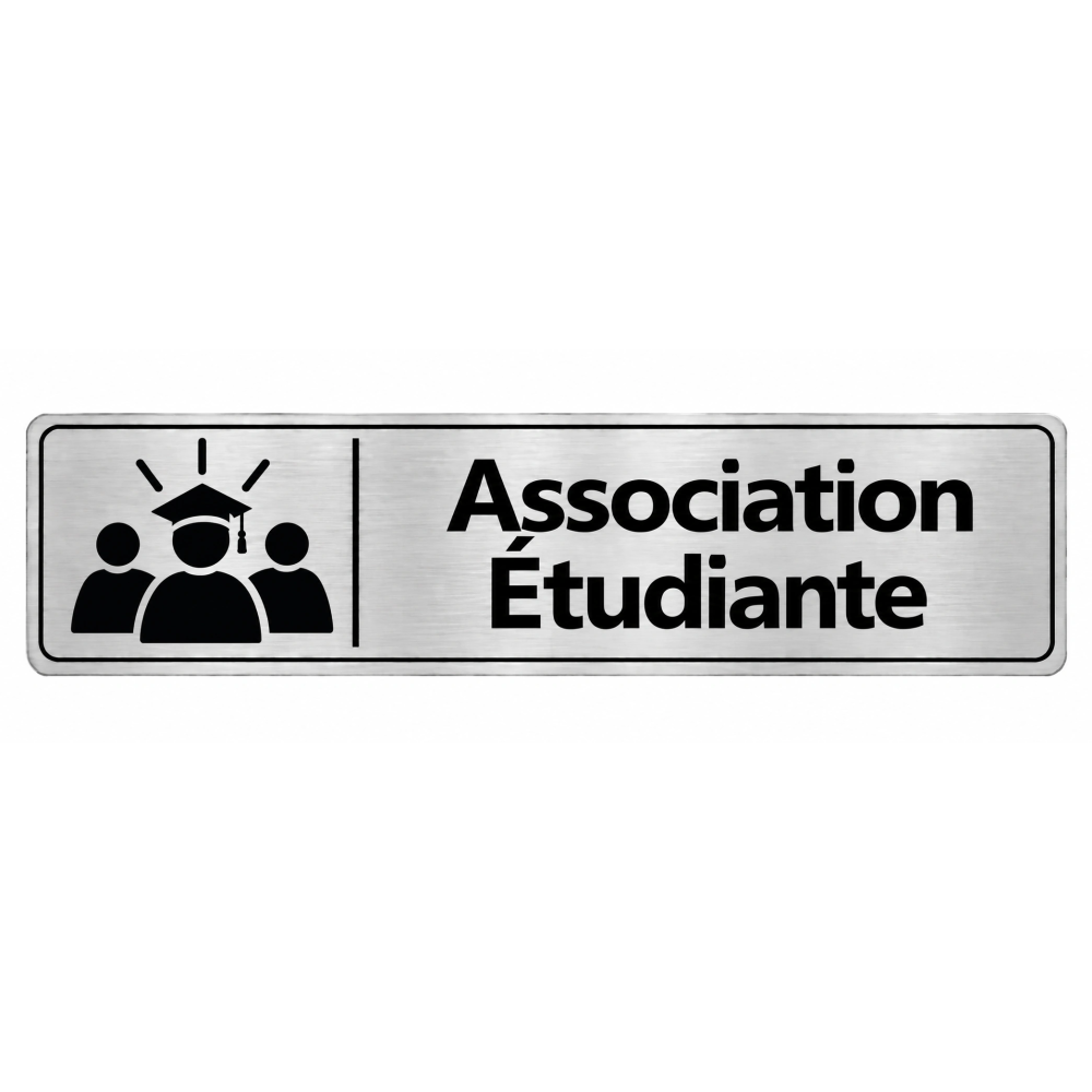 Plaque de porte Association Étudiante - Signalétique Université & Enseignement Supérieur