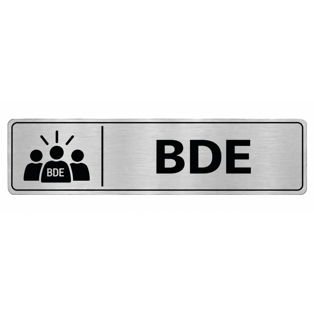 Plaque de porte BDE - Signalétique Université & Enseignement Supérieur