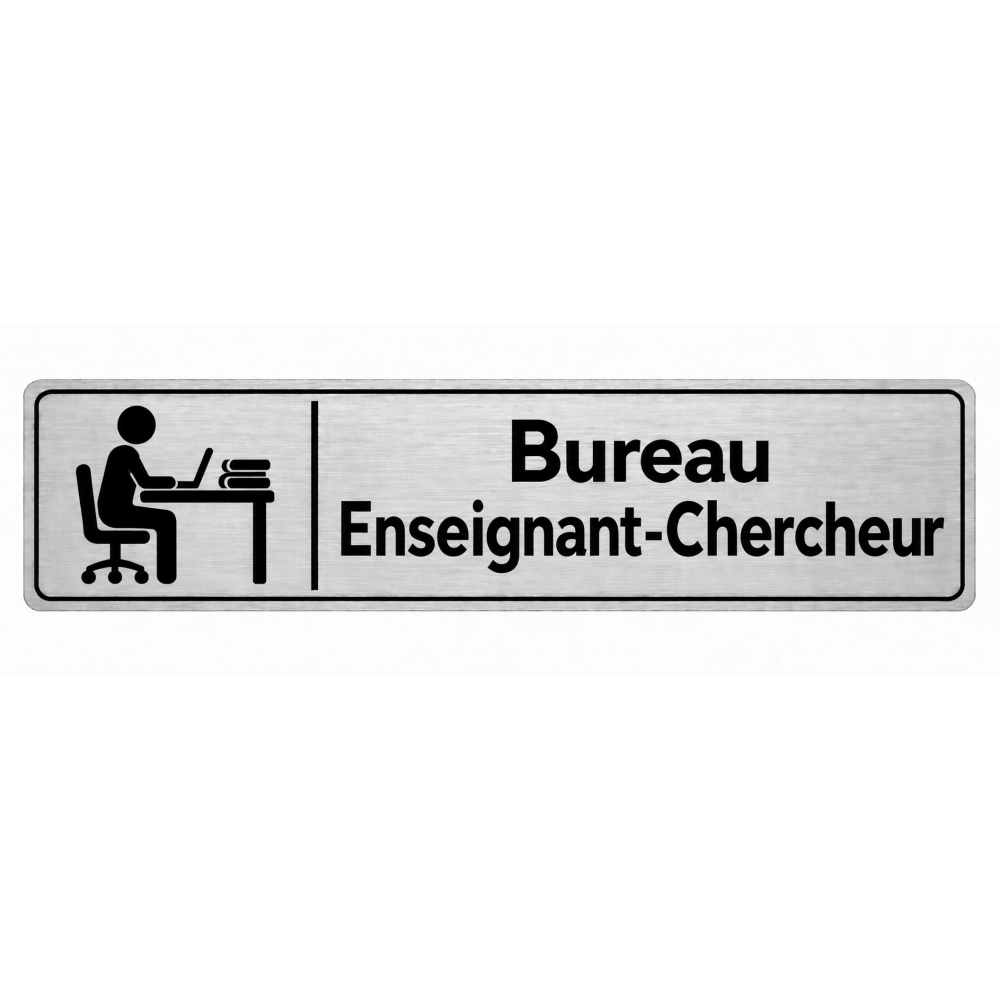 Plaque de porte Bureau Enseignant-Chercheur - Signalétique Université & Enseignement Supérieur