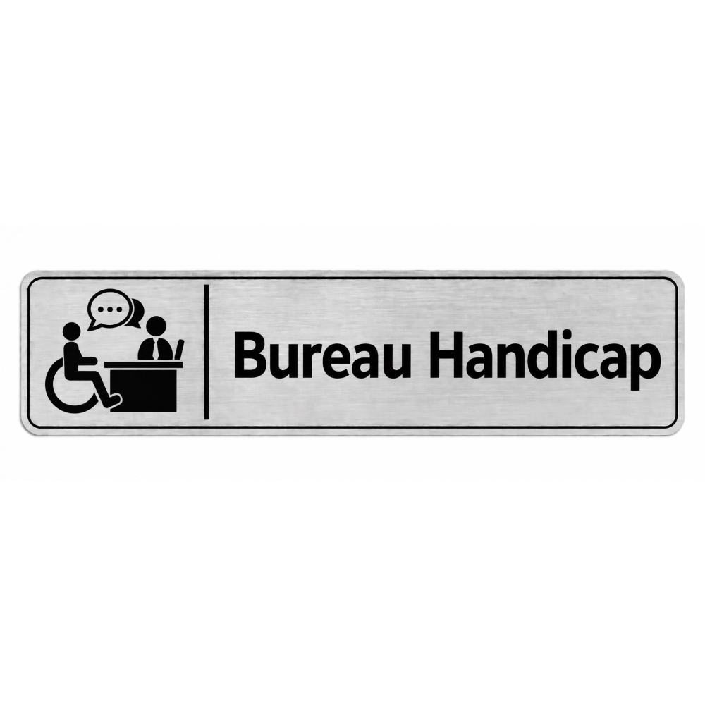 Plaque de porte Bureau Handicap - Signalétique Université & Enseignement Supérieur