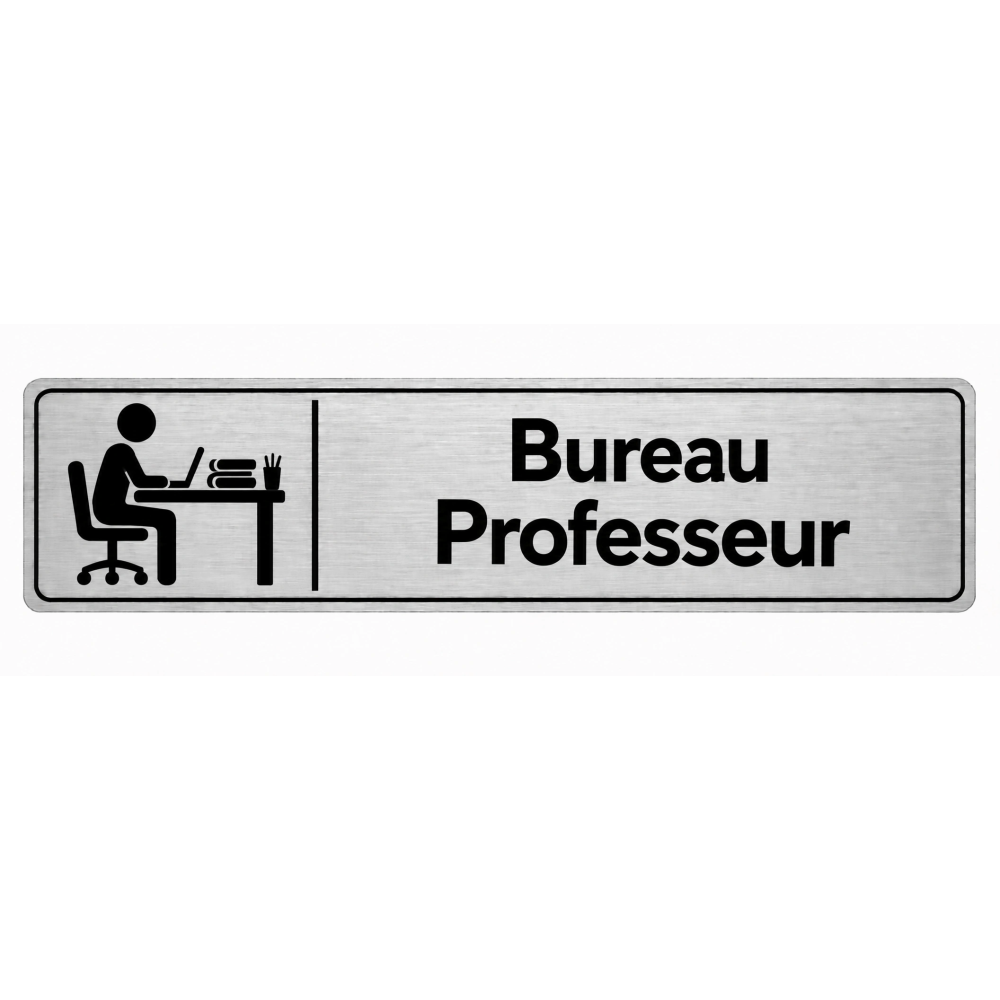 Plaque de porte Bureau Professeur - Signalétique Université & Enseignement Supérieur