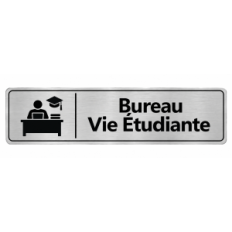 Plaque de porte Bureau Vie Étudiante - Signalétique Université & Enseignement Supérieur