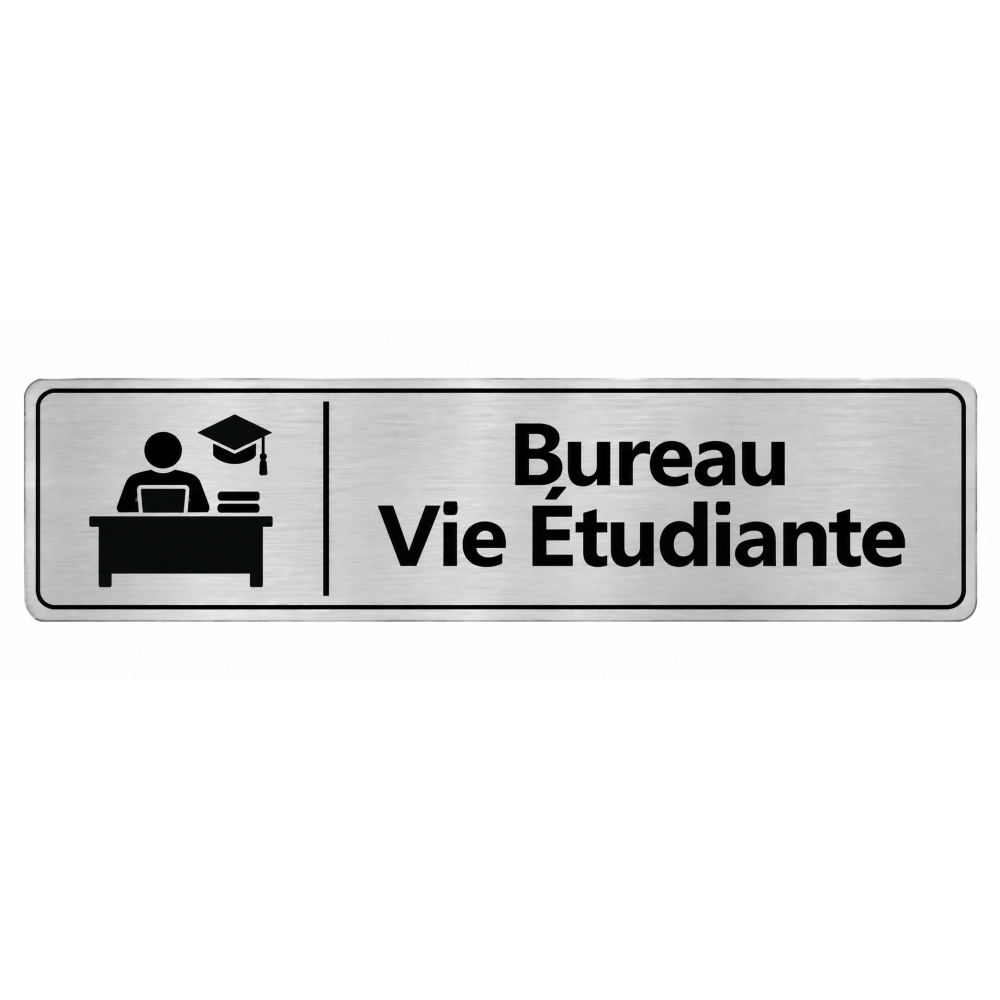 Plaque de porte Bureau Vie Étudiante - Signalétique Université & Enseignement Supérieur