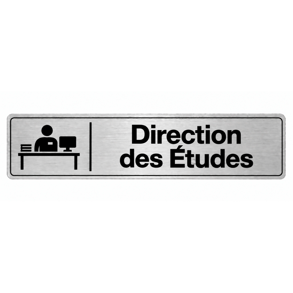 Plaque de porte Direction des Études - Signalétique Université & Enseignement Supérieur