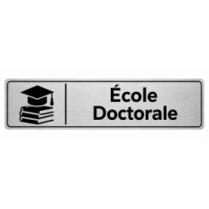 Plaque de porte École Doctorale - Signalétique Université & Enseignement Supérieur