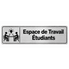 Plaque de porte Espace de Travail Étudiants - Signalétique Université & Enseignement Supérieur