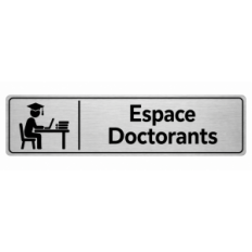 Plaque de porte Espace Doctorants - Signalétique Université & Enseignement Supérieur