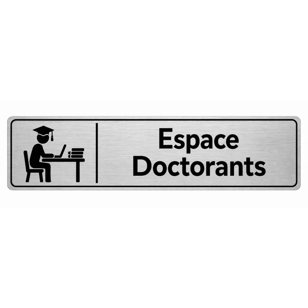 Plaque de porte Espace Doctorants - Signalétique Université & Enseignement Supérieur