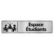 Plaque de porte Espace Étudiants - Signalétique Université & Enseignement Supérieur