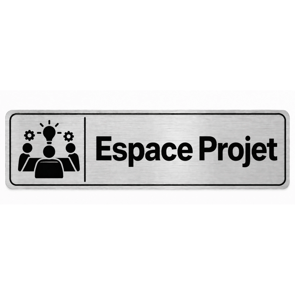 Plaque de porte Espace Projet - Signalétique Université & Enseignement Supérieur