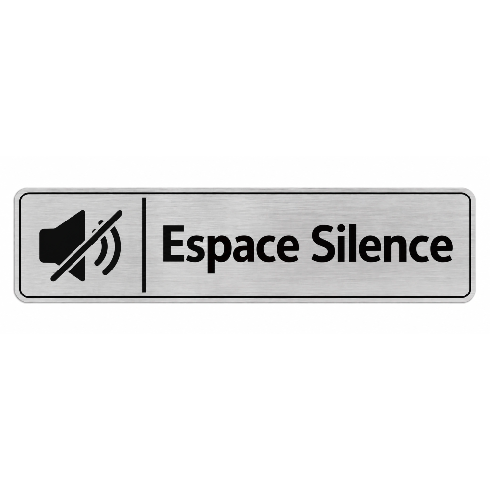 Plaque de porte Espace Silence - Signalétique Université & Enseignement Supérieur