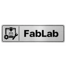 Plaque de porte FabLab - Signalétique Université & Enseignement Supérieur