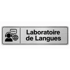 Plaque de porte Laboratoire de Langues - Signalétique Université & Enseignement Supérieur