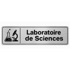 Plaque de porte Laboratoire de Sciences - Signalétique Université & Enseignement Supérieur
