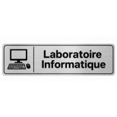 Plaque de porte Laboratoire Informatique - Signalétique Université & Enseignement Supérieur